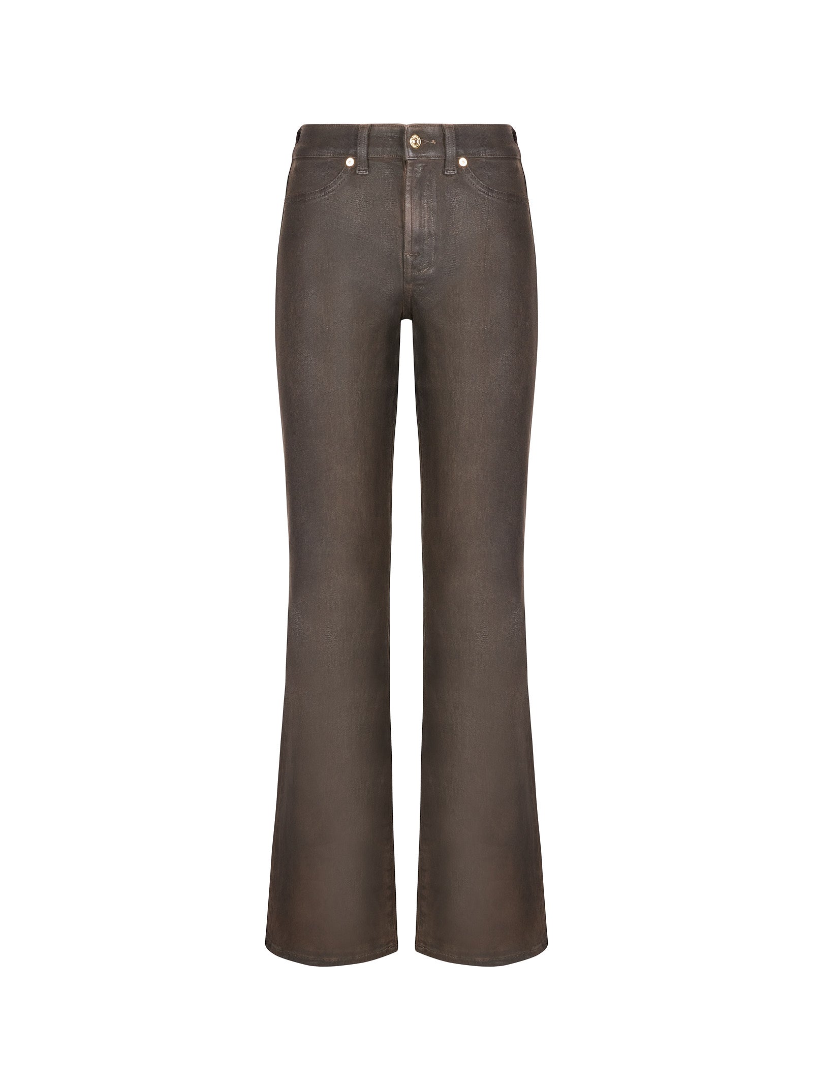 Jeans donna 7 For All Mankind Bootcut Marrone in 93% cotone 7% elastane