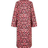 Cappotto donna Laneus Maculato Rosso in 47% poliammide 53% alpaca, retro