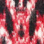 Cappotto donna Laneus Maculato Rosso in 47% poliammide 53% alpaca, dettaglio