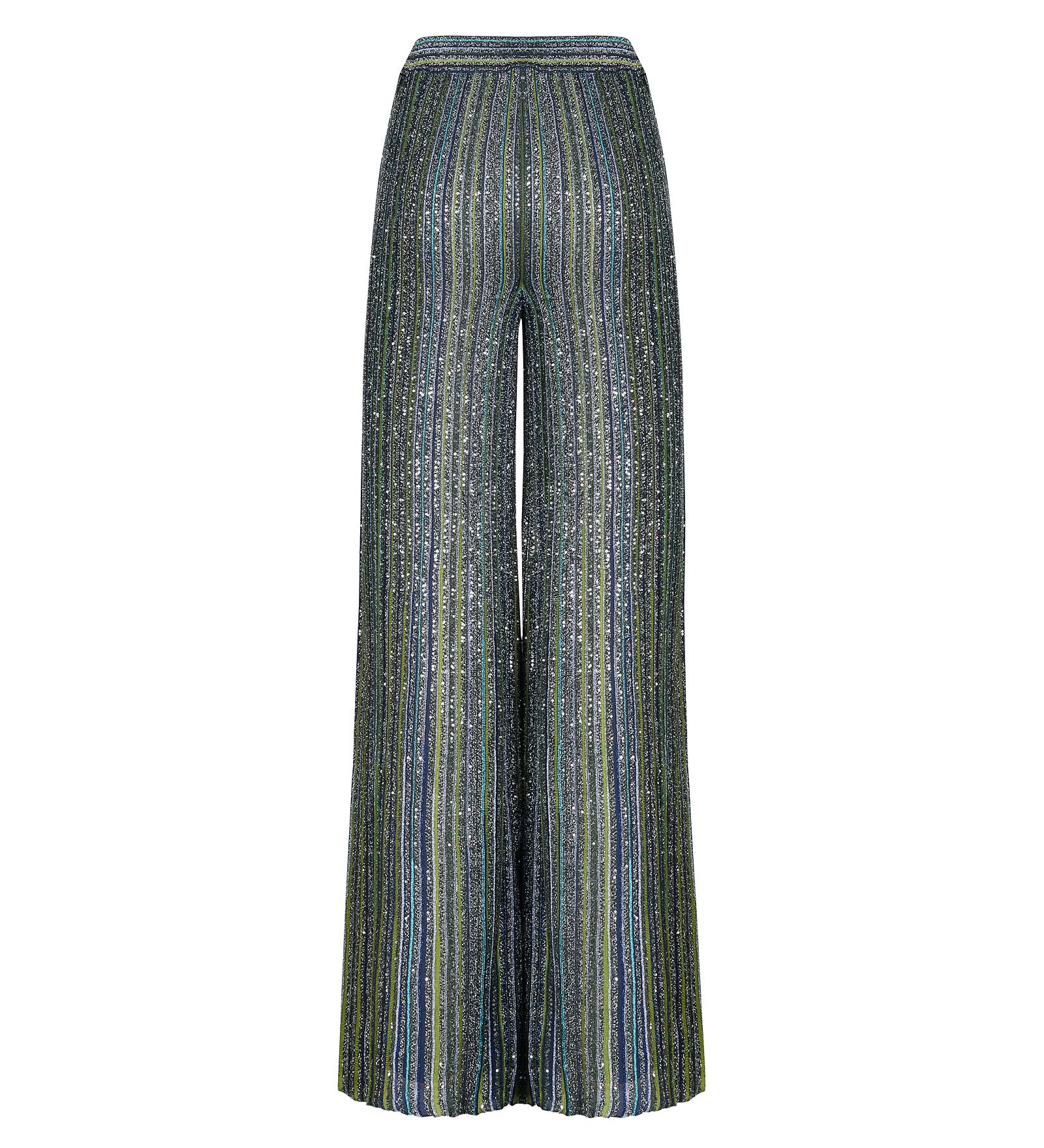 Pantalone donna Missoni Green Tones in 65% viscosa 35% poliamide, retro