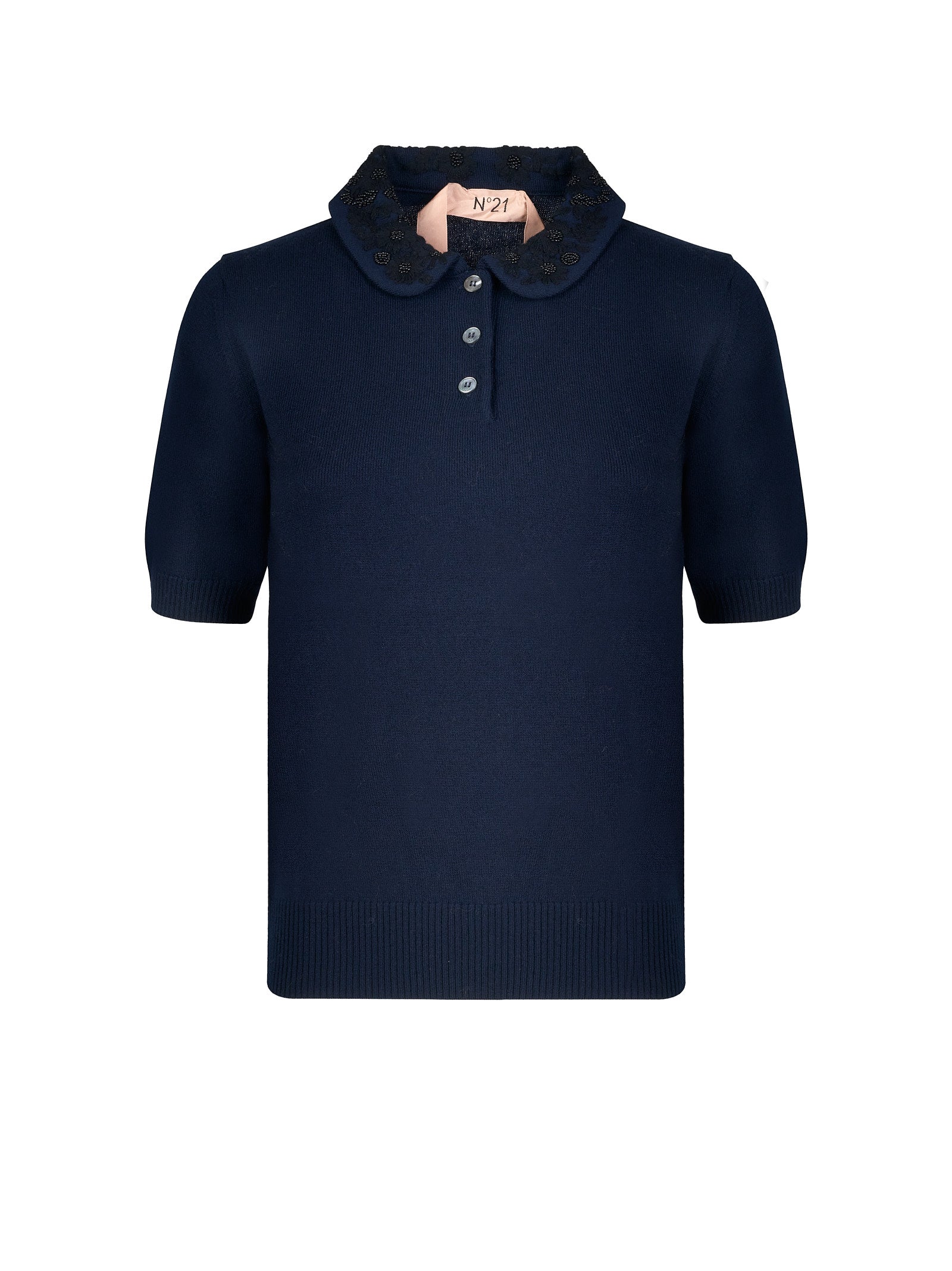 Polo donna N°21 Blu in lana