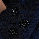 Polo donna N°21 Blu in lana, dettaglio