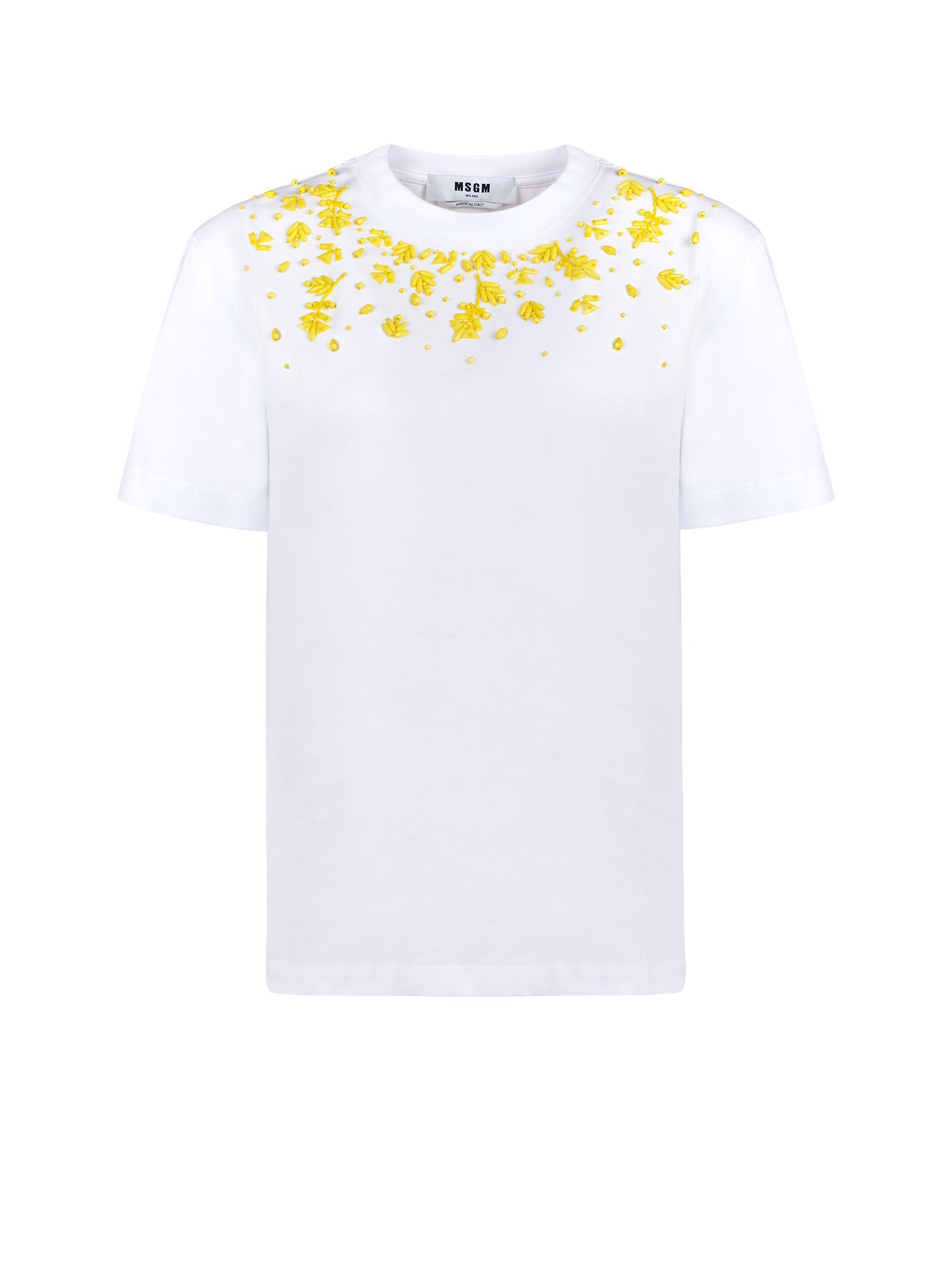 T-shirt MSGM Fiore corallo giallo
Bianco