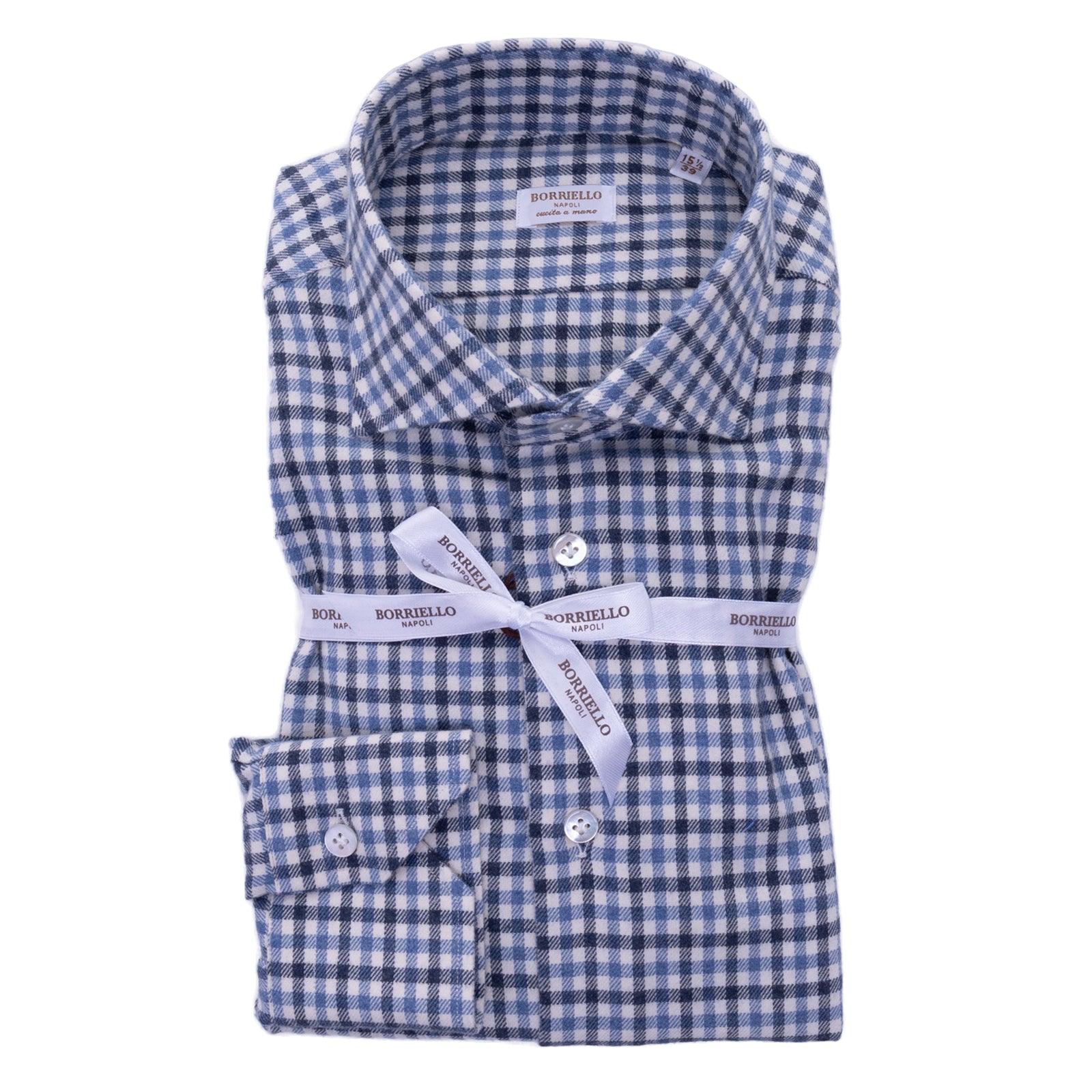 Camicia BORRIELLO
Quadro celeste/blu