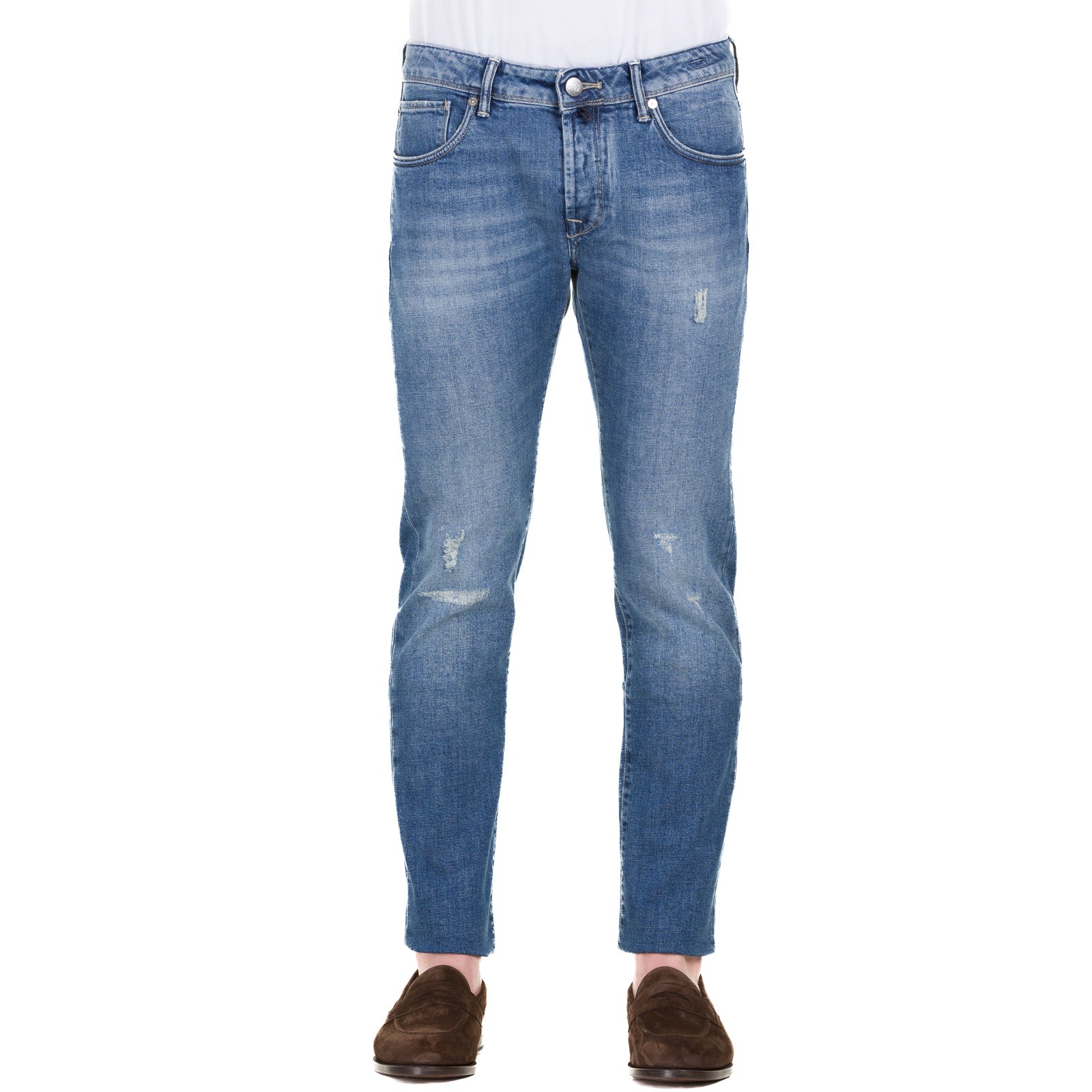 Pantalone INCOTEX W3 BDPS0002-01190 Blue - Avant-gardeandria