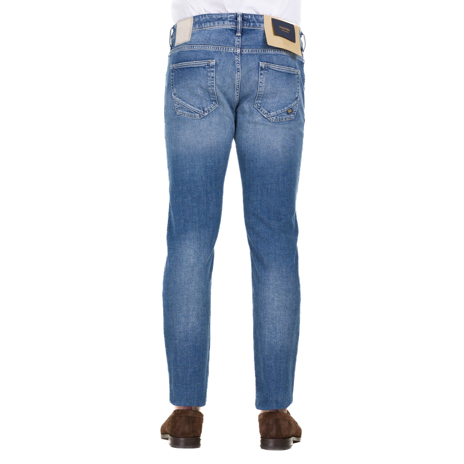 Pantalone INCOTEX W3 BDPS0002-01190 Blue - Avant-gardeandria